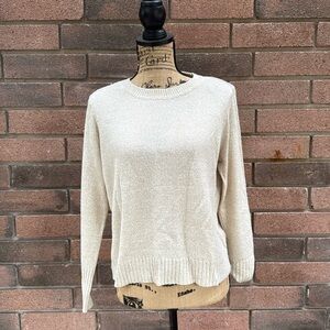 H&M divided sweater Size Medium Cream/Tan in color